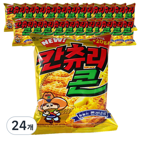 해태제과 NEW 칸츄리콘 콘버터맛, 90g, 24개