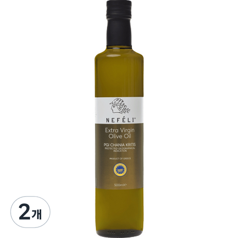 네펠리 엑스트라버진 올리브오일 하니아 크레타, 500ml, 2개