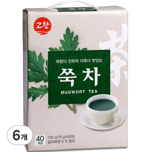 고향 쑥차, 40개입, 6개