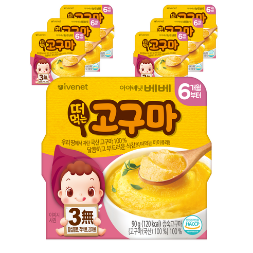 아이배냇 베베 떠먹는 고구마 90g, 고구마맛, 7개