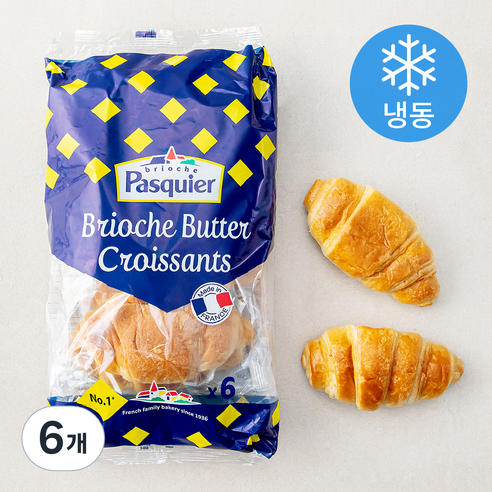 파스키에 브리오슈 버터 크로아상 6입 (냉동), 240g, 6개
