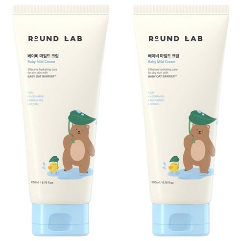 라운드랩 베이비 마일드 크림, 2개, 200ml