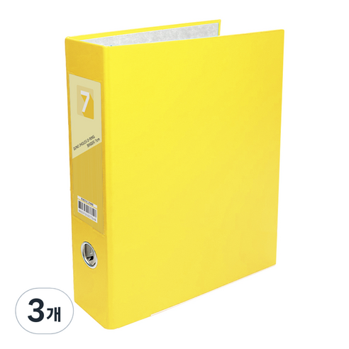 투코비 도노 D링 바인더 3공 A4 7cm, 노랑, 3개
