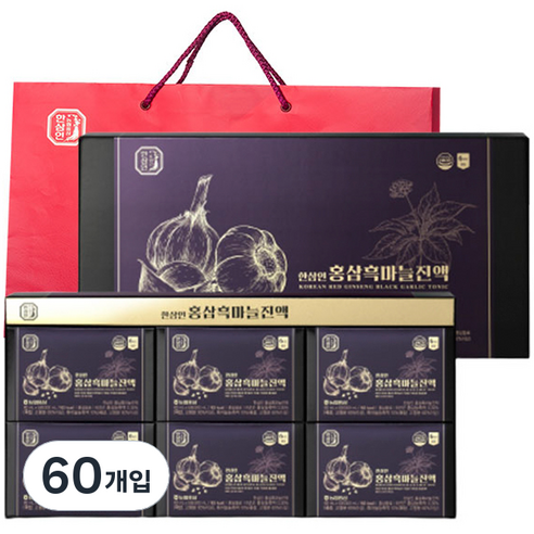 한삼인 홍삼흑마늘진액 + 쇼핑백, 1.8L, 2세트