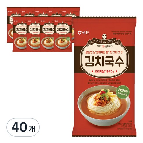 샘표국시 김치국수, 101g, 40개