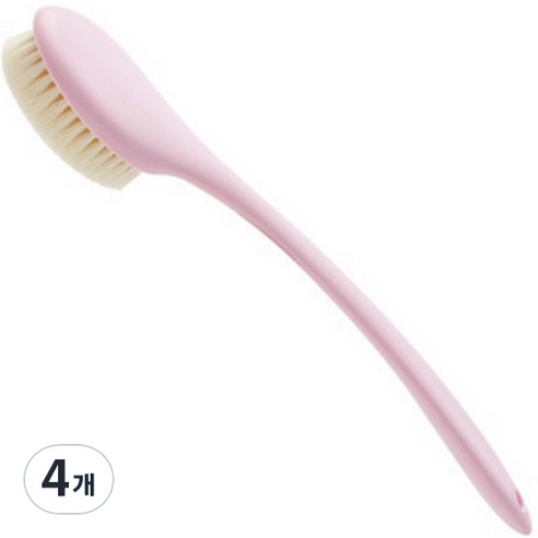 원이네 라운드 바디 브러쉬, 핑크, 4개, 1개입