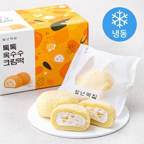 청년떡집 톡톡 옥수수 크림떡 4개입 (냉동), 160g, 1개