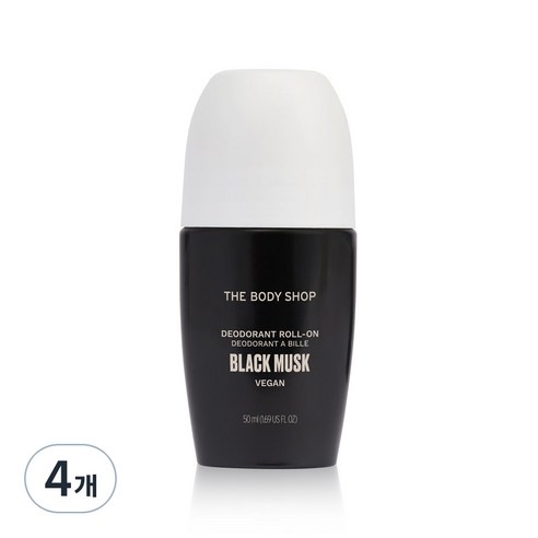 더바디샵 데오도란트 롤온 블랙 머스크, 50ml, 4개