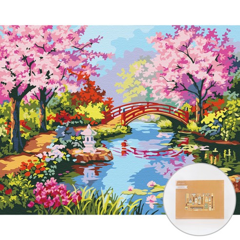 아트조이 DIY 명화 그리기 세트 40 x 50 cm 가로형, 봄날의 오후