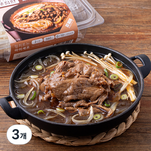 마이셰프 The 푸짐한 서울식 소불고기 전골 밀키트, 560g, 3개
