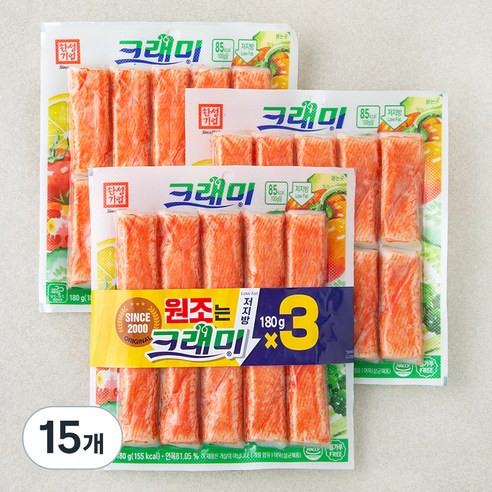한성기업 크래미 맛살, 180g, 15개