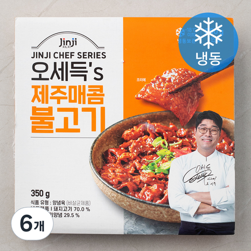진지 오세득''s 제주매콤불고기 (냉동), 350g, 6개