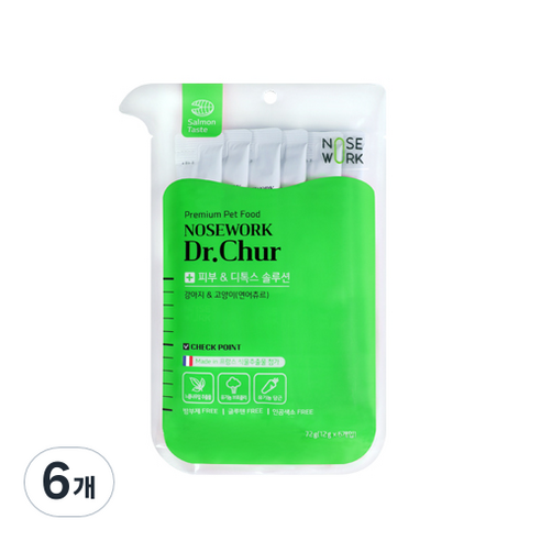 노즈워크 반려동물 닥터 츄르 12g x 6p, 연어맛, 6개