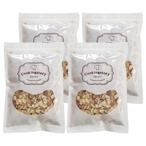 쿠킹스토리 아몬드슬라이스, 500g, 4개