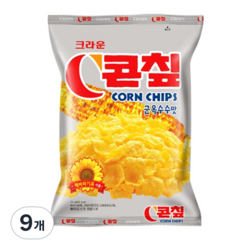 콘칲 군옥수수맛, 124g, 9개