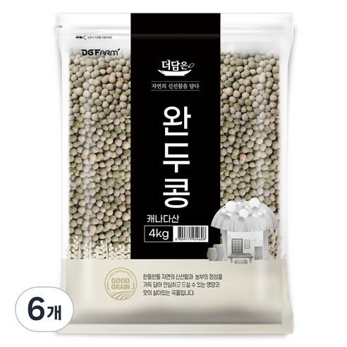 더담은 완두콩, 4kg, 6개