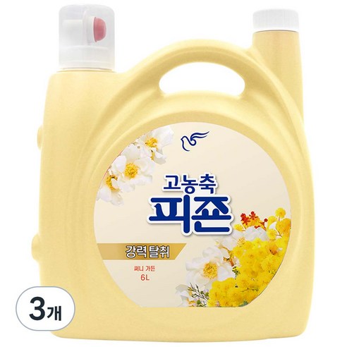 고농축 피죤 강력탈취 오리지널 써니가든 섬유유연제, 6L, 3개