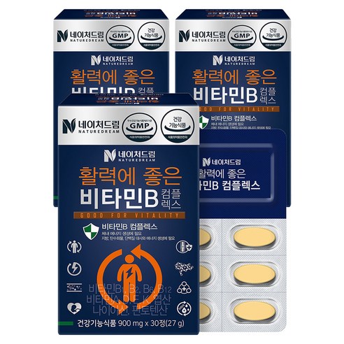 네이처드림 활력에 좋은 비타민B, 30정, 3개