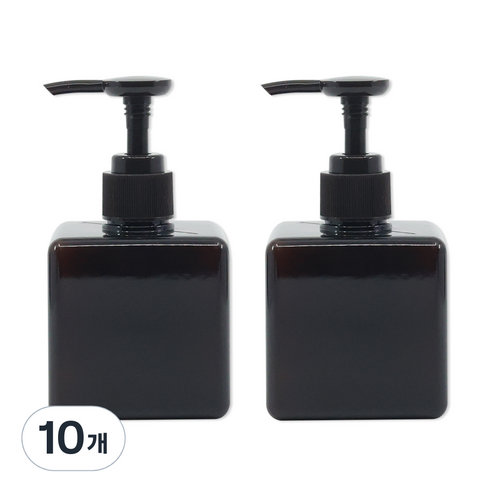 뉴앤룩 사각 디스펜서 주방세제 리필용기 일반형 250ml, 브라운, 10개