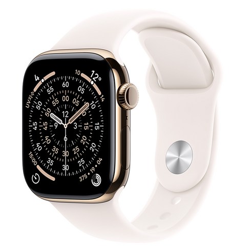 Apple 2025 애플워치 시리즈 11, 골드, 46mm, GPS+Cellular, 티타늄,골드/라이트 블러시 스포츠 밴드, M/L