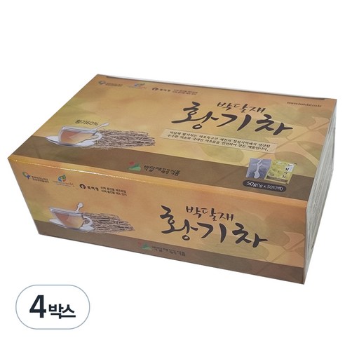 박달재 황기 티백차, 1g, 50개입, 4박스