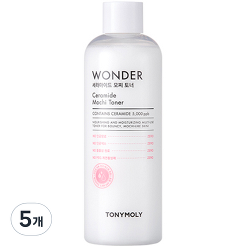 토니모리 원더 세라마이드 모찌 토너, 500ml, 5개