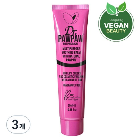 닥터포포 틴티드 컬러 멀티밤 25ml, 핫핑크, 3개
