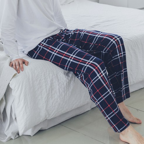 겨울철 필수품: 편안하고 따뜻한 도씨 남성용 피치기모 잠옷 바지