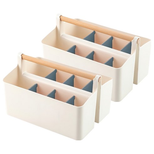 윰스 대용량 마카펜 연필꽂이 8칸 다용도 데스크 정리함, 블루, 2개