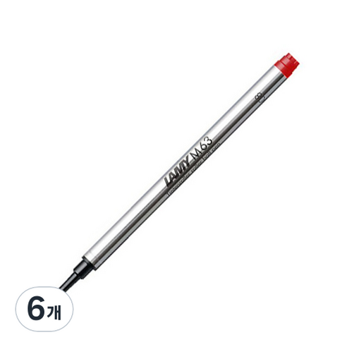 LAMY 캡있는 수성펜용 리필심 1.0mm, 레드, 6개