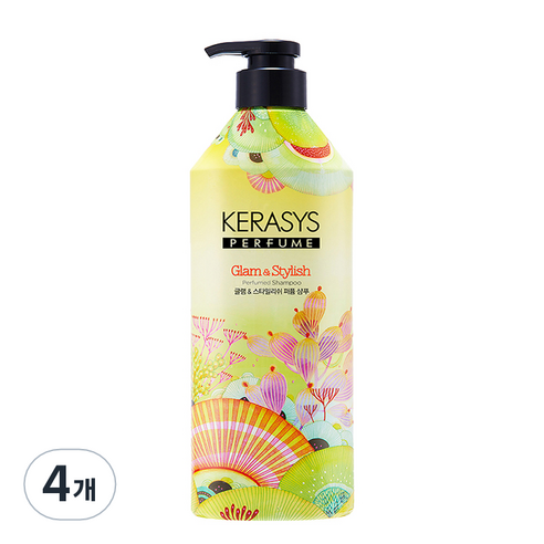 케라시스 퍼퓸 샴푸 글램 스타일리쉬, 980ml, 4개