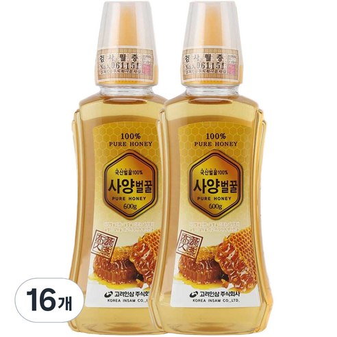 고려인삼 사양 벌꿀, 16개, 600g