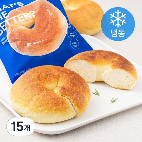 널담 고단백 배꼽 베이글 플레인 (냉동), 15개, 140g