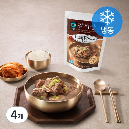 청정원 호밍스 갈비탕 2인분 (냉동), 700g, 4개