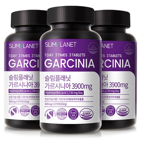 슬림플래닛 가르시니아 3900mg 162g, 270정, 3개