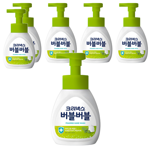 크리넥스 버블버블 핸드워시 힐링그린, 250ml, 6개