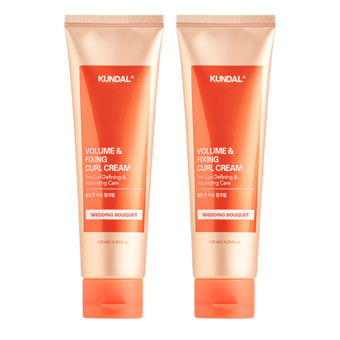 쿤달 볼륨 앤 픽싱 웨딩부케향 컬크림, 130ml, 2개