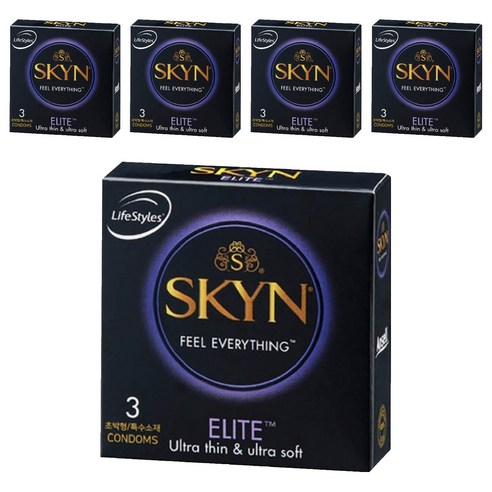 Ansell SKYN 엘리트 콘돔, 3개입, 5개