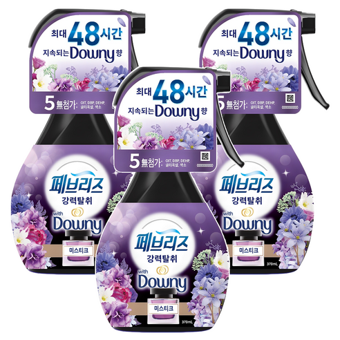 페브리즈 섬유탈취제 미스티크 본품, 370ml, 3개