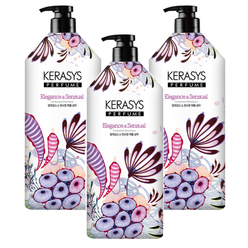 케라시스 오리지널 퍼퓸 샴푸 엘레강스 앤 센슈얼, 1.5L, 3개
