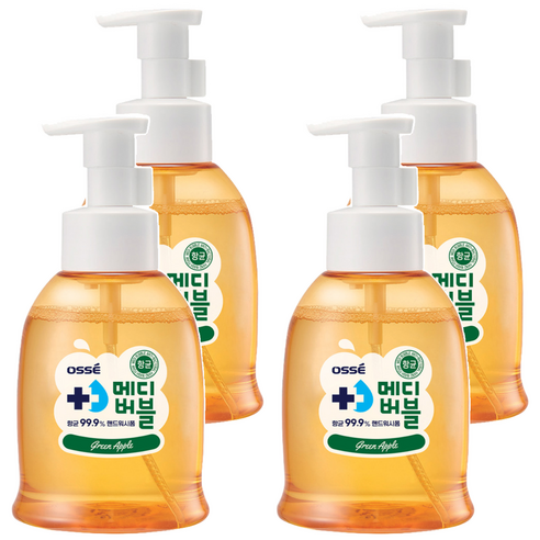 메디버블 핸드워시 그린애플향, 500ml, 4개