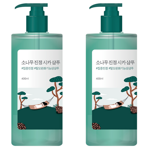 라운드랩 소나무 진정 시카 샴푸, 2개, 400ml