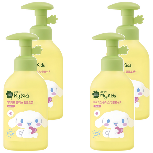 그린핑거 산리오 유아용 마이키즈 플러스 얼굴로션, 160ml, 4개