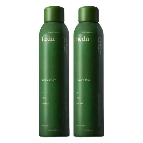 hedn 퍼퓸 스프레이 바디로션 그레이스 올리브, 250ml, 2개