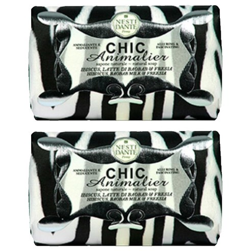 네스티단테 시크애니멀리어 비누 화이트 백호, 250g, 2개