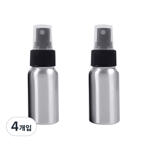 DM 뷰티 스프레이 알루미늄 공병 30ml, 블랙, 4개입