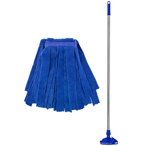 코멧 스텐 마포대 + 극세사 마포걸레 세트, 파랑색, 1세트