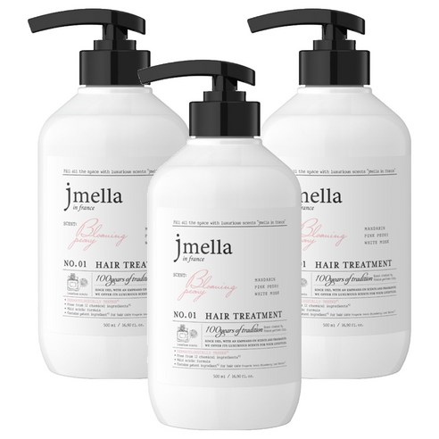 제이멜라 인 프랑스 블루밍 피오니 헤어 트리트먼트, 3개, 500ml
