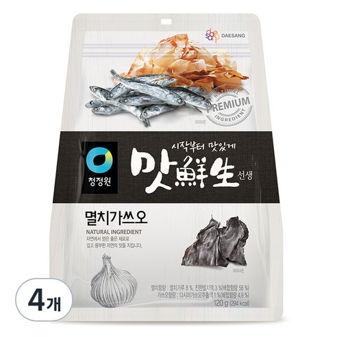 청정원 맛선생 멸치가쓰오 분말, 120g, 4개