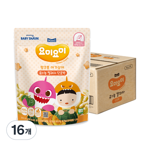 요미요미 유기농 쌀과자 25g, 16개, 단호박